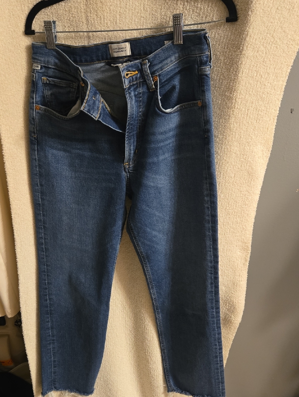 Citizens of Humanity Dark Blue Jeans with Gold Stitching
